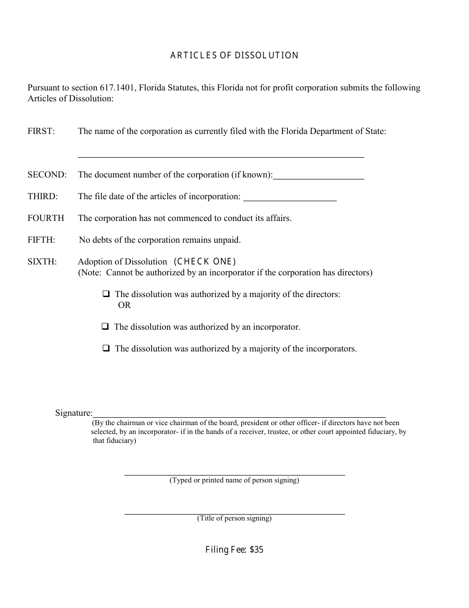 Form CR2E059A Articles of Dissolution - Florida, Page 3