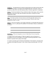 Form CR2E120 Articles of Merger for Florida Profit or Non-profit Corporation Into Other Business Entity - Florida, Page 4