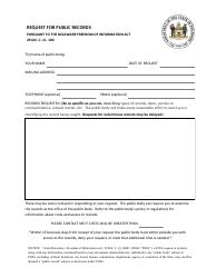 Document preview: Request for Public Records - Delaware