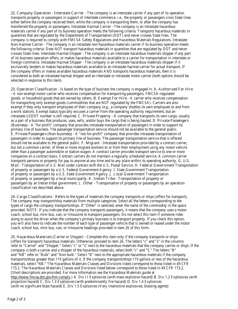 Form MCS-150CT Motor Carrier Identification Report - Connecticut, Page 3