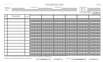 Form 700-010-29 &quot;Work Progress Schedule Chart&quot; - Florida