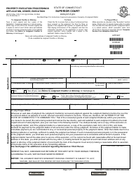 Form JD-CV-5 Property Execution Proceedings - Application, Order, Execution - Connecticut