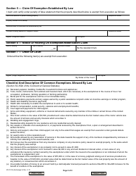 Form JD-CV-5B Exemption Claim Form, Property Execution - Connecticut, Page 2