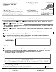 Document preview: Form JD-FM-188 Request for Nondisclosure of Location Information - Connecticut