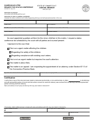 Document preview: Form JD-FM-219 Guardian Ad Litem Request for Status Conference - Connecticut