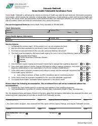 Document preview: Home Health Telehealth Enrollment Form - Colorado