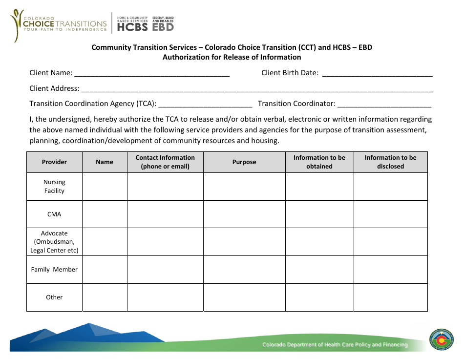 Colorado Community Transition Services " Colorado Choice Transition