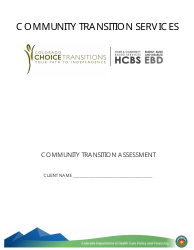 Document preview: Community Transition Services - Colorado