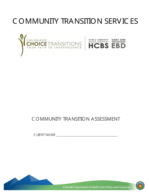 Community Transition Services - Colorado Download Pdf