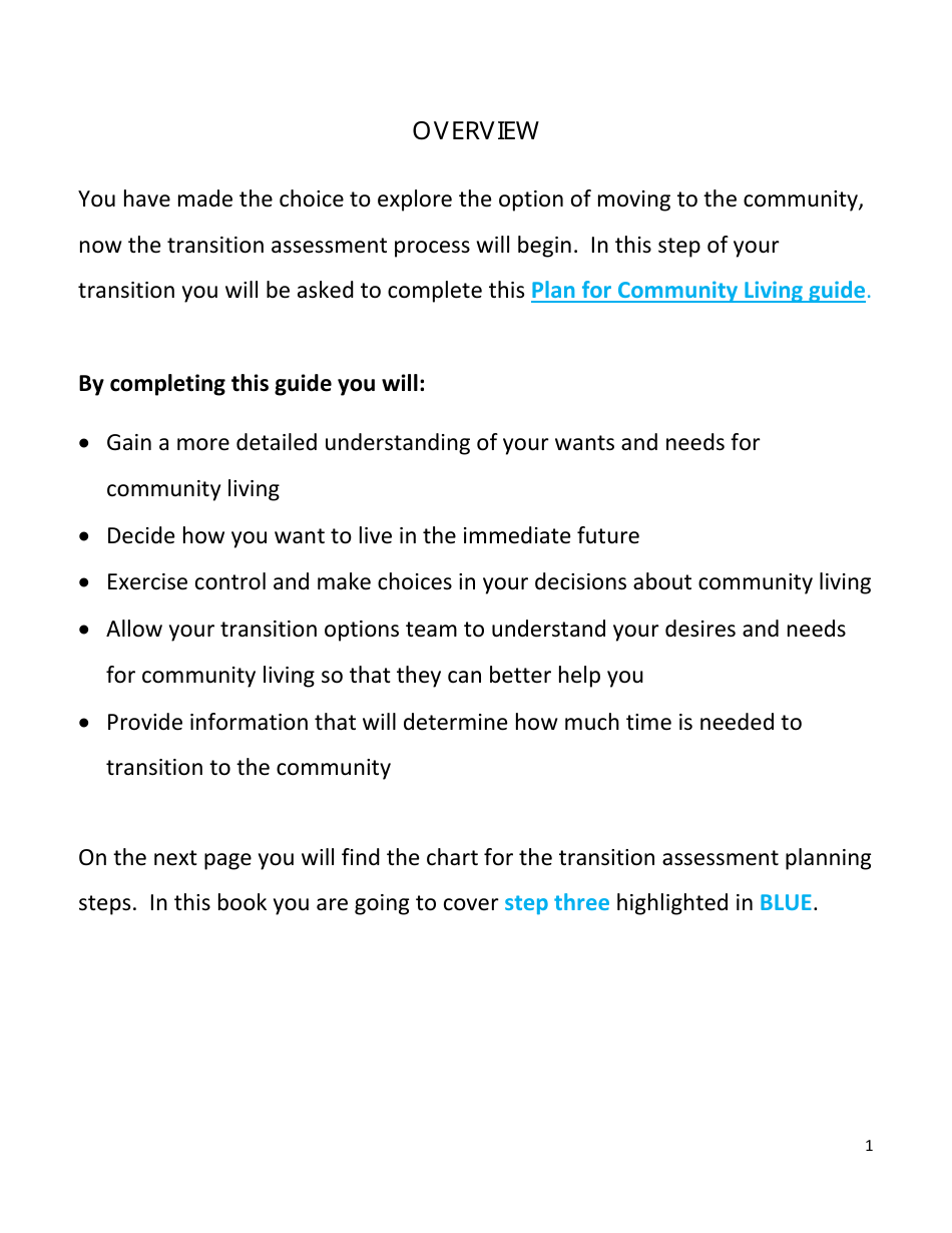 Plan for Community Living Guide - Colorado, Page 3