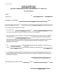 Form UC-423 &quot;Guarantee Affidavit&quot; - Connecticut