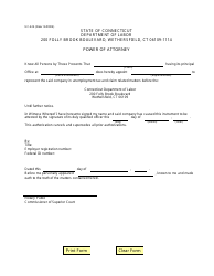 Form UC-424 Power of Attorney - Connecticut