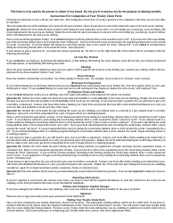 Form DWS-ARK-502 RB Weekly Claim Form for Unemployment Benefits - Arkansas, Page 2