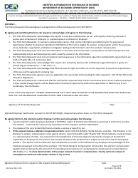Form DEO CARR-1 Certified Authorization for Release of Records - Florida, Page 2