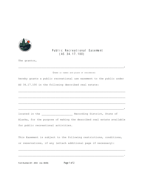 Form 201-4054  Printable Pdf