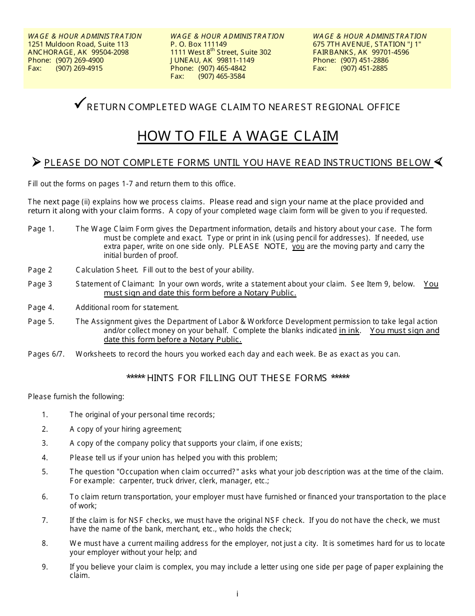 Wage Claim - Alaska, Page 3