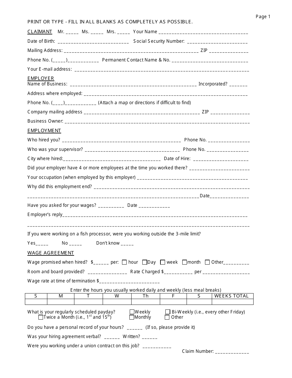 Wage Claim - Alaska, Page 6