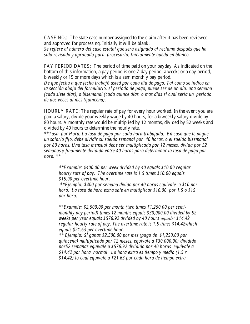 Instructions for DLSE Form 55 Overtime, Rest Period, Meal Period Computation Form - California (English / Spanish), Page 3