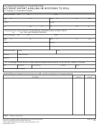 CDOT Form 40 Accident Report &amp; Billing or Response to Spill - Colorado