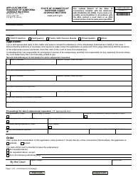 Form JD-JM-150 Application for Issuance of Subpoena - Juvenile Matters - Connecticut