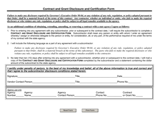 Contract and Grant Disclosure and Certification Form - Arkansas, Page 2