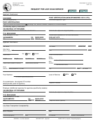 Form BCIA/BOF8016 Request for Live Scan Service for Post-certification - California