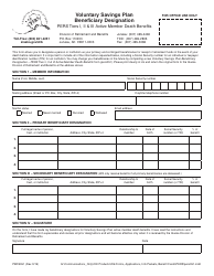 Document preview: Form PERS051 Voluntary Savings Plan Beneficiary Designation - Alaska