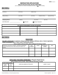 Form INST-1 &quot;Instructor Application&quot; - Colorado