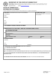 Form URC-1-1.1 Information Statement - Connecticut