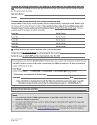 Form DACS-01539 Notice of Intent to Implement Conservation Plans for Specified Agricultural Operations - Florida, Page 2