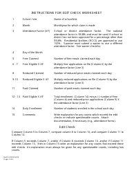 Form DACS-01813 Nslp Edit Check Worksheet - Florida, Page 2