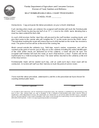 Document preview: Form DACS-01816 Nslp Reimbursable Meal Count Procedures - Florida