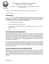 Document preview: Form FDACS-01828 Nslp Meal Count Procedures for Automated System - Florida