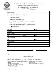 Document preview: Form FDACS-01847 Nslp New Sponsor Information - Florida