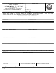 Form FDACS-08014 Phytosanitary Certificate - Florida