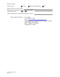 Form FDACS-01885 Prospective Sponsor Information - Florida, Page 3