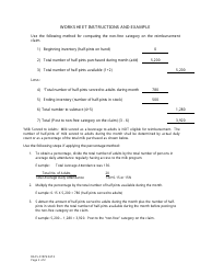Form DACS-01876 SMP Worksheet for Determining Number of Milks Served for Nonpricing Programs or Pricing Programs Without Free Milk - Florida, Page 2