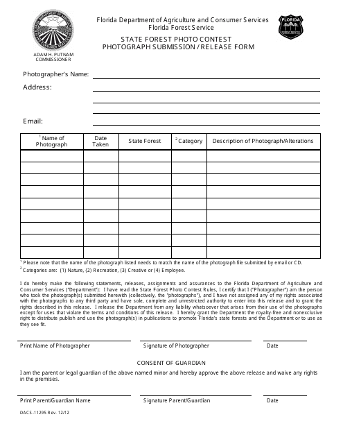 Form DACS-11295  Printable Pdf