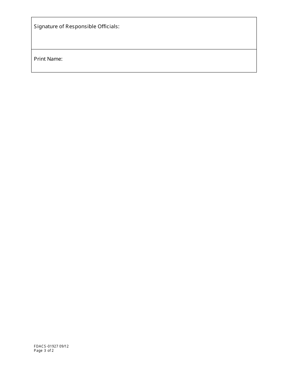 Form FDACS-01927 Technical Assistance Report - Florida, Page 3