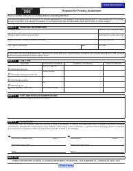 Arizona Form 290 (ADOR11237) &quot;Request for Penalty Abatement&quot; - Arizona