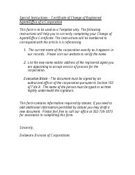 Certificate of Change of Registered Agent/Office for Corporation - Delaware, Page 2