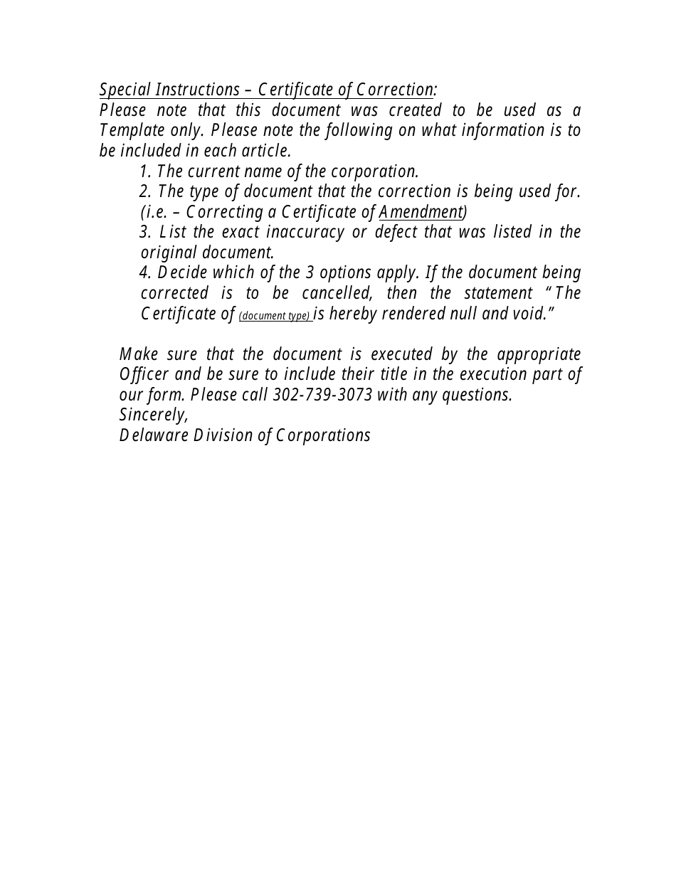 Delaware Certificate of Correction Fill Out Sign Online and Download Delaware Certificate of Correction Fill Out Sign Online and Download