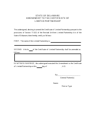 Amendment to the Certificate of Limited Partnership Form - Delaware, Page 2