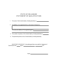 Statement of Qualification of Limited Liability Limited Partnership - Delaware, Page 2
