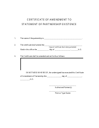 Certificate of Amendment of Statement of Partnership - Delaware, Page 2