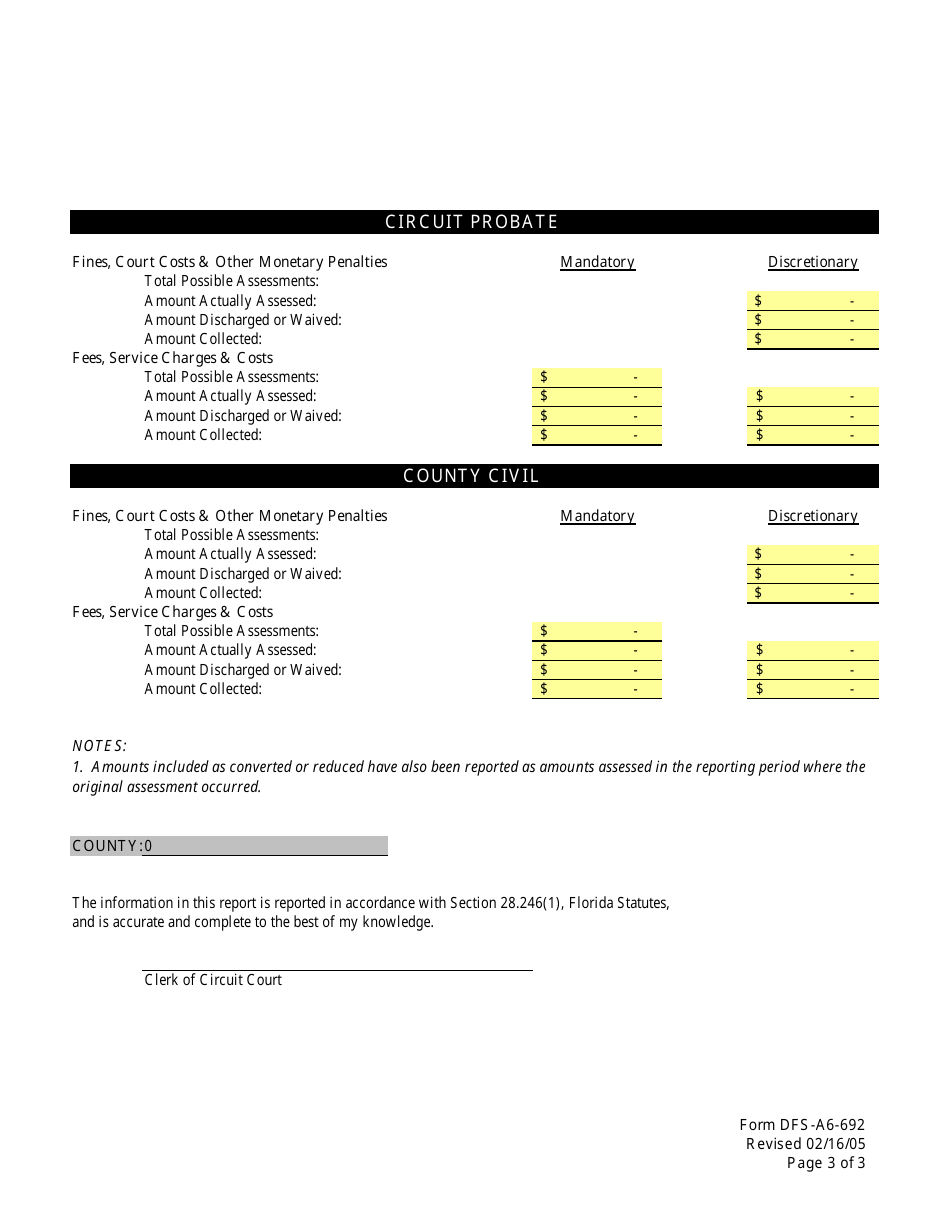 Form DFS-A6-692 Payment of Court-Related Fees, Charges, Costs, Fines, and Other Monetary Penalties - Florida, Page 3