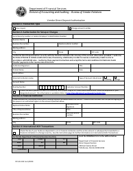 Form DFS-A1-26E &quot;Vendor Direct Deposit Authorization&quot; - Florida