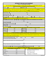 Form DFS-A1-408 Affidavit for Duplicate Warrant - Florida, Page 3