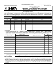 EPA Form 3510-2F (NPDES Form 2F) Application for Permit to Discharge Storm Water Discharges Associated With Industrial Activity, Page 2
