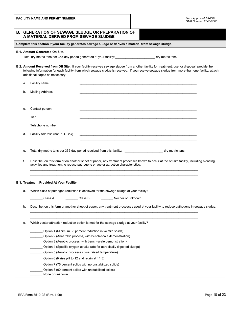 EPA Form 3510-2S Npdes Form 2s - Application Overview, Page 11